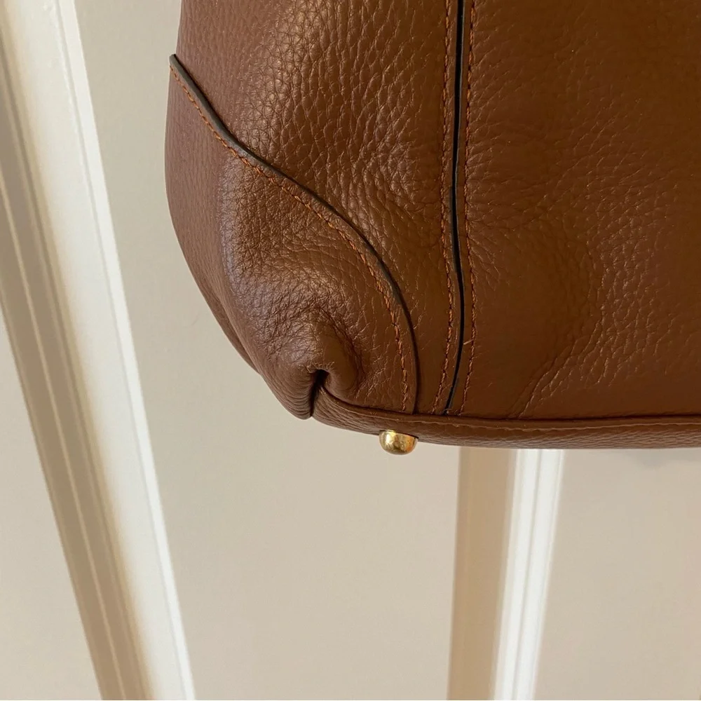 Lodis Kierra Brown Pebble Grain Leather Large Tote Shoulder‎ Bag - Picture 5 of 12